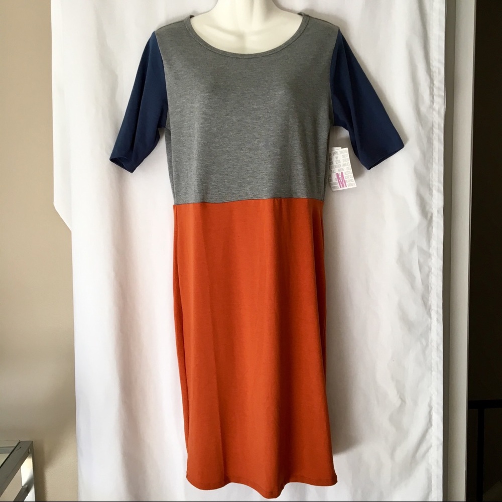 Lularoe Julia dress colorblock size Med